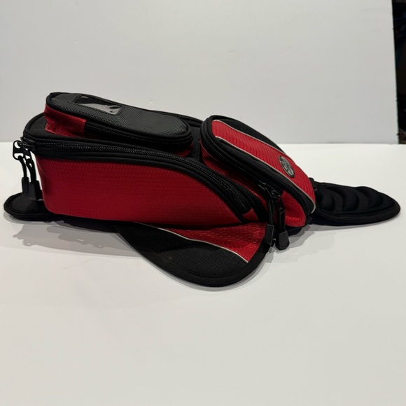 Joe Rocket Manta Magnetic Tank Bag Red Black Motorcycle Biker Travel - Picture 4 of 13